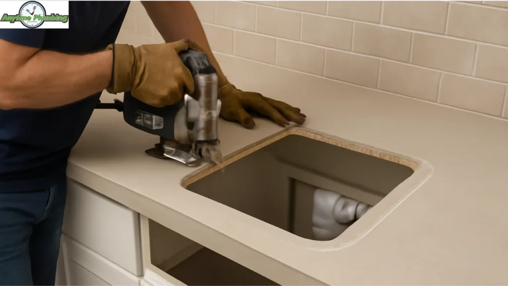 anytime plumber doing modification to fit sink