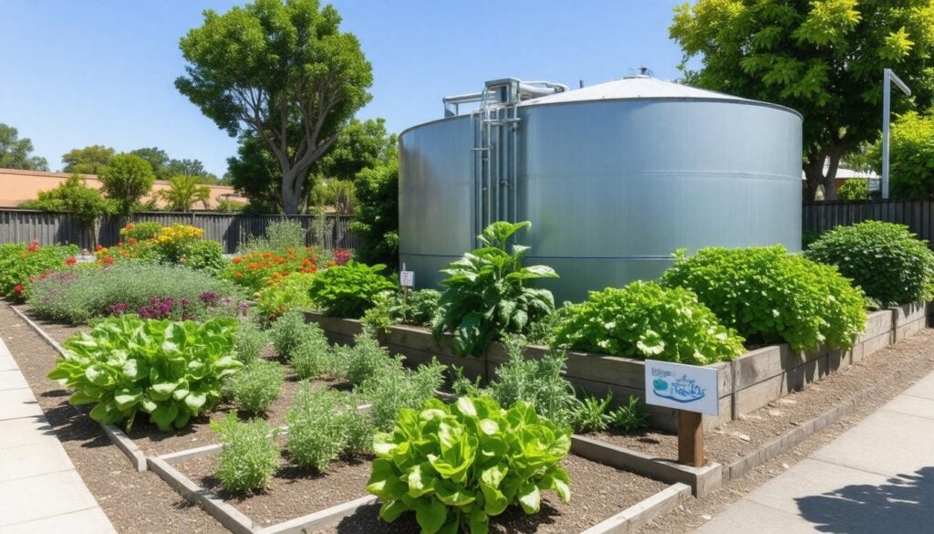 Community water conservation garden
