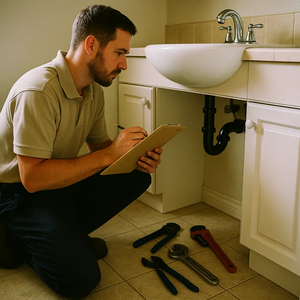 fixing sink inbathroom anytime plumbing