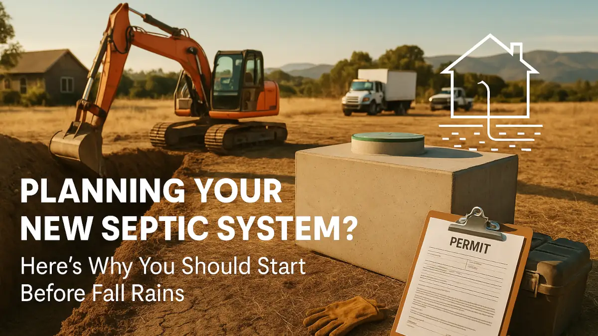 Planning Your New Septic System Before Fall Rains