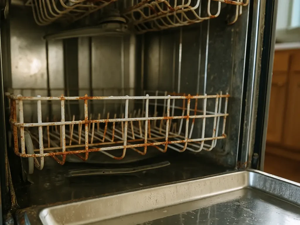 water pooling at bottom of dishwasher