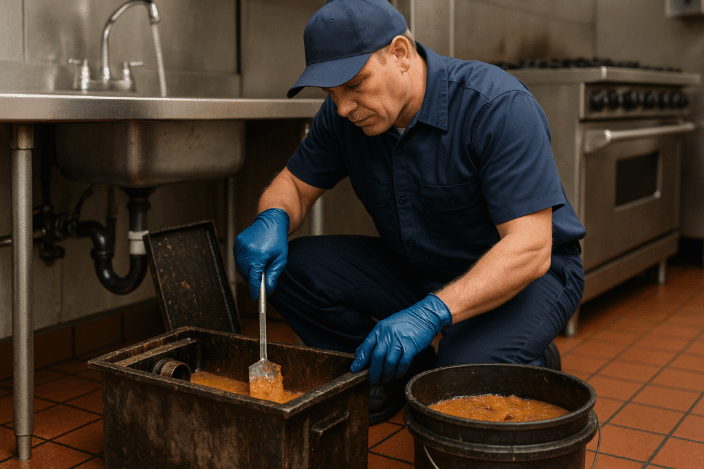 grease trap removed