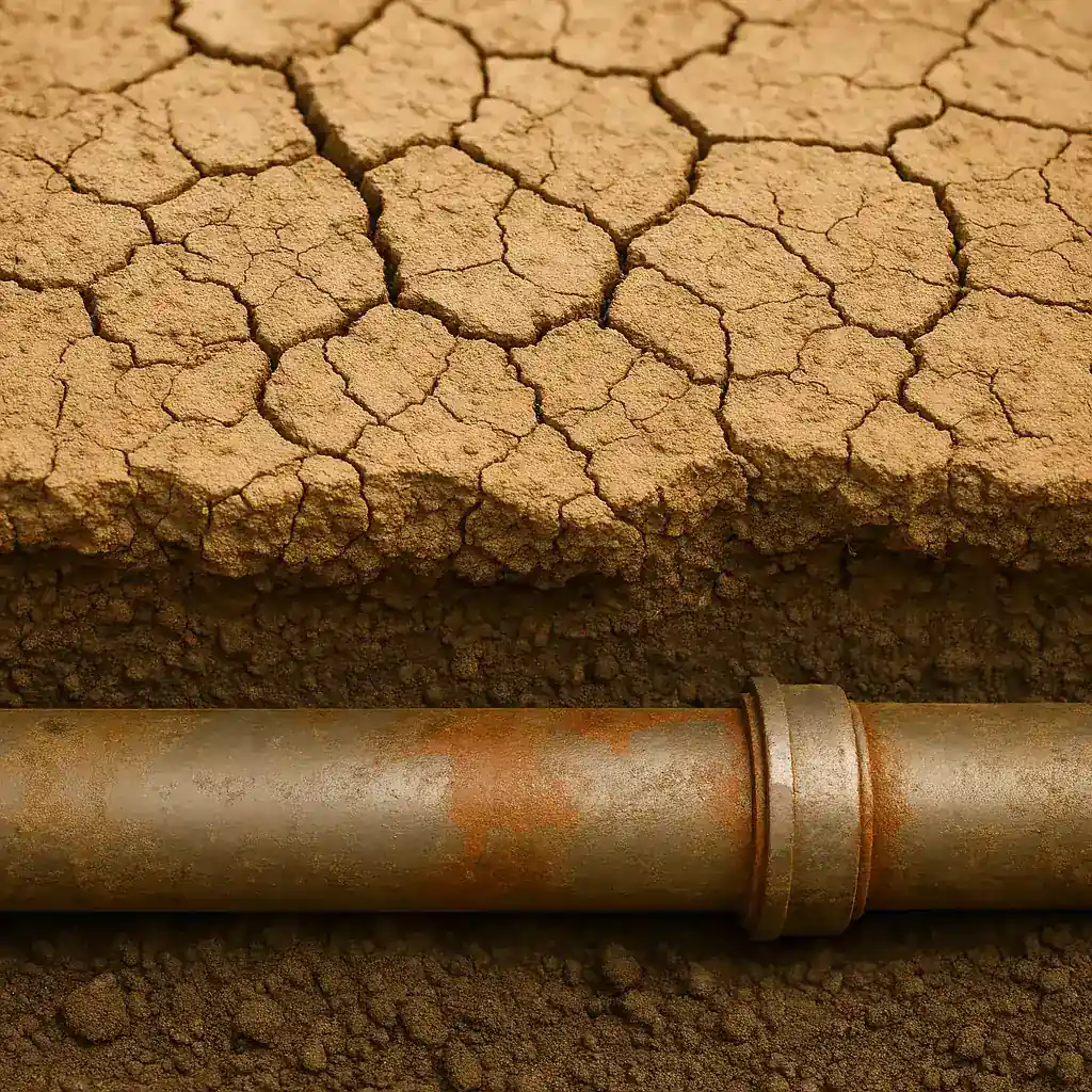 leaking pipe underground