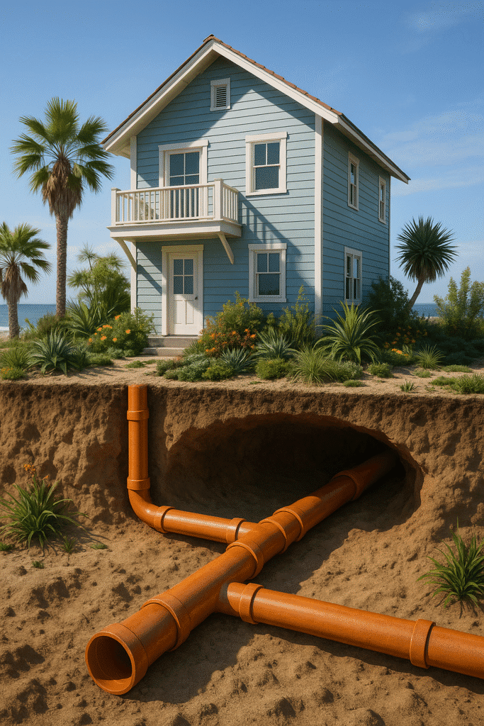 underground sewer pipe lines