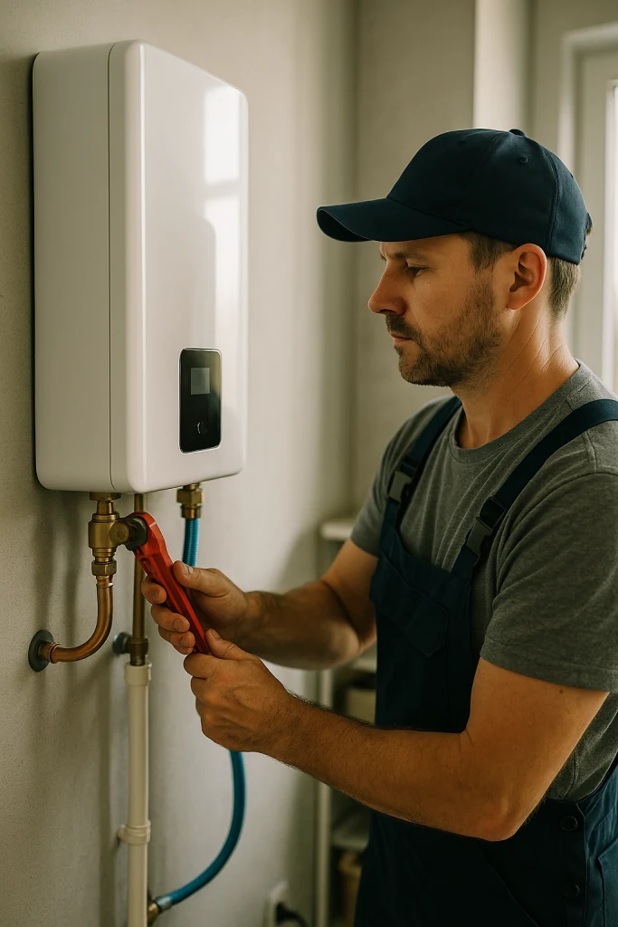 installing electric tankless water heater