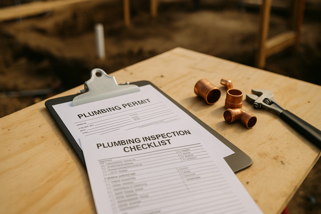 county plumbing permit and inspection checklist
