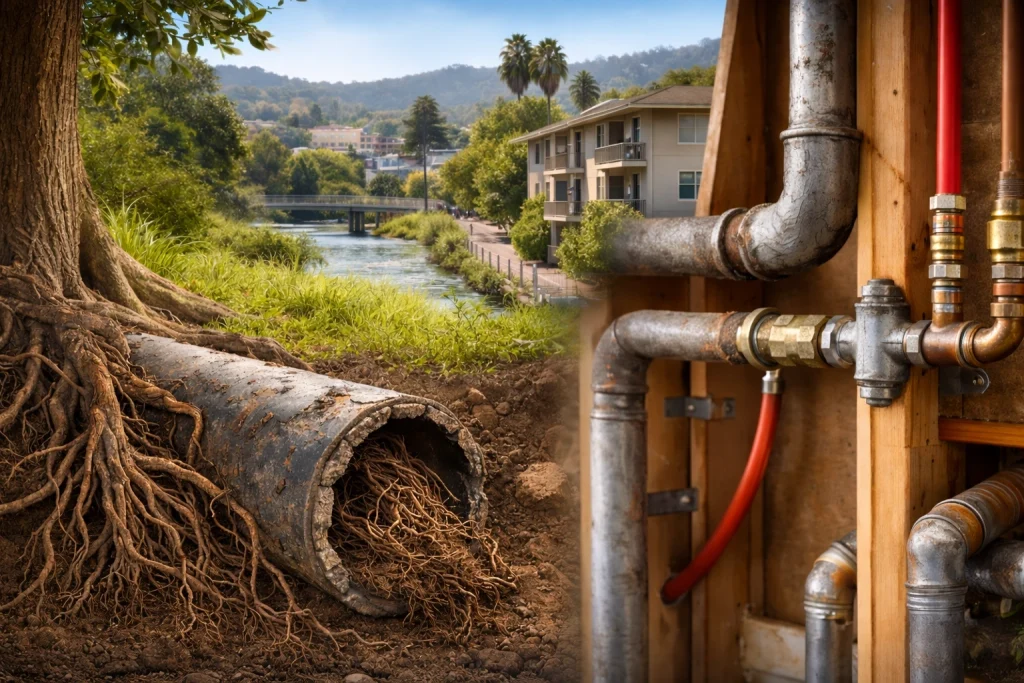 broken pipe because of tree root