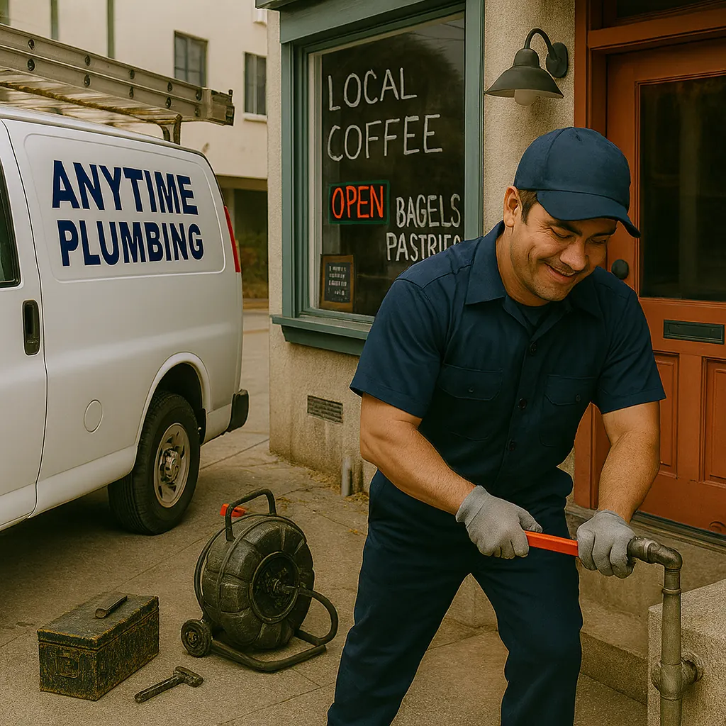 drain cleaning at a local cafe