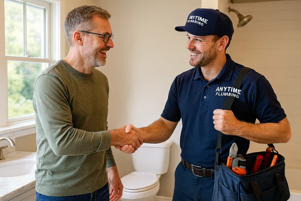 plumer at a house