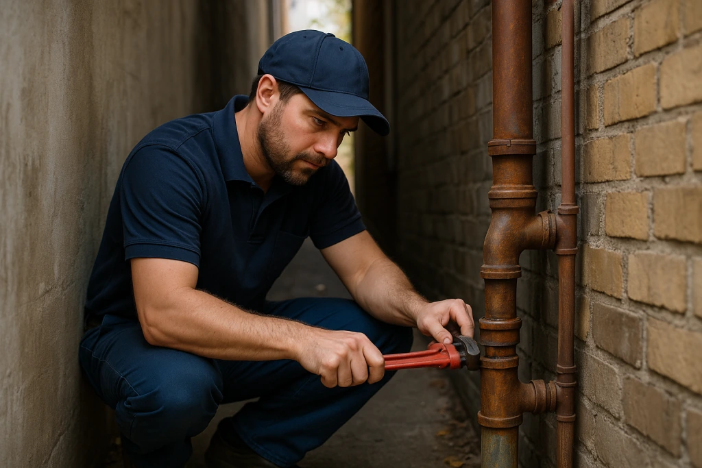 plumber-working-in-cramped-space