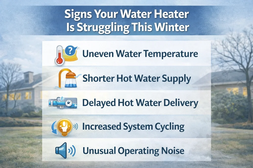 issues of water heater in winter
