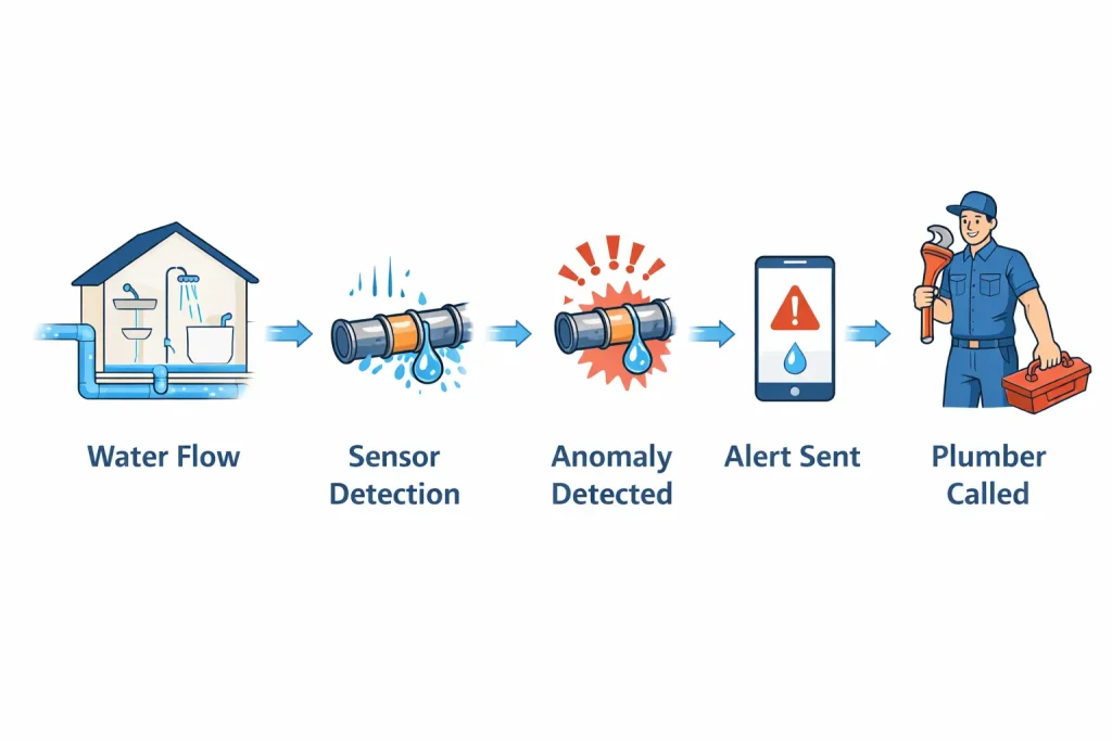 real-time water monitoring and traditional leak detection