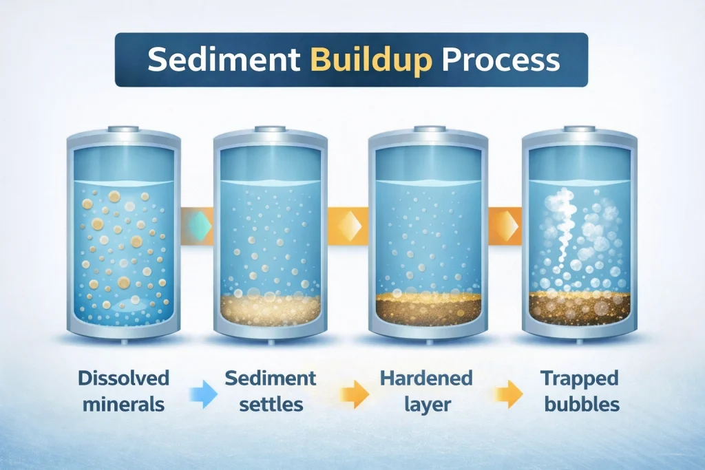 sediment buildup process