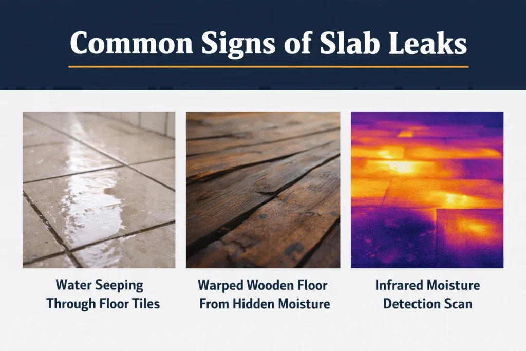 common signs of slab leaks