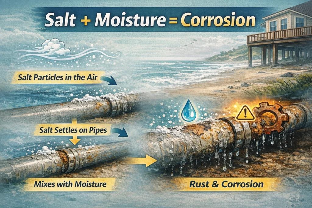 corrosion caused by salt air