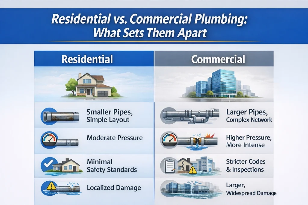 residential and commercial plumbing emergency