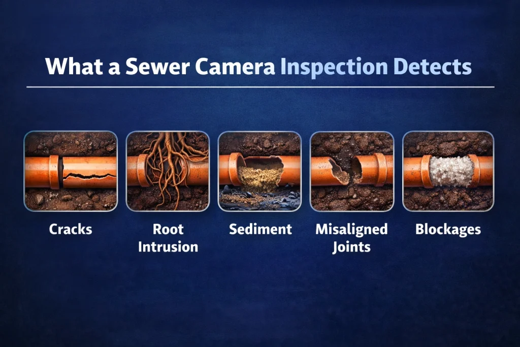 sewer camera inspection detects