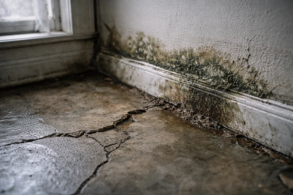 unrepaired slab leak