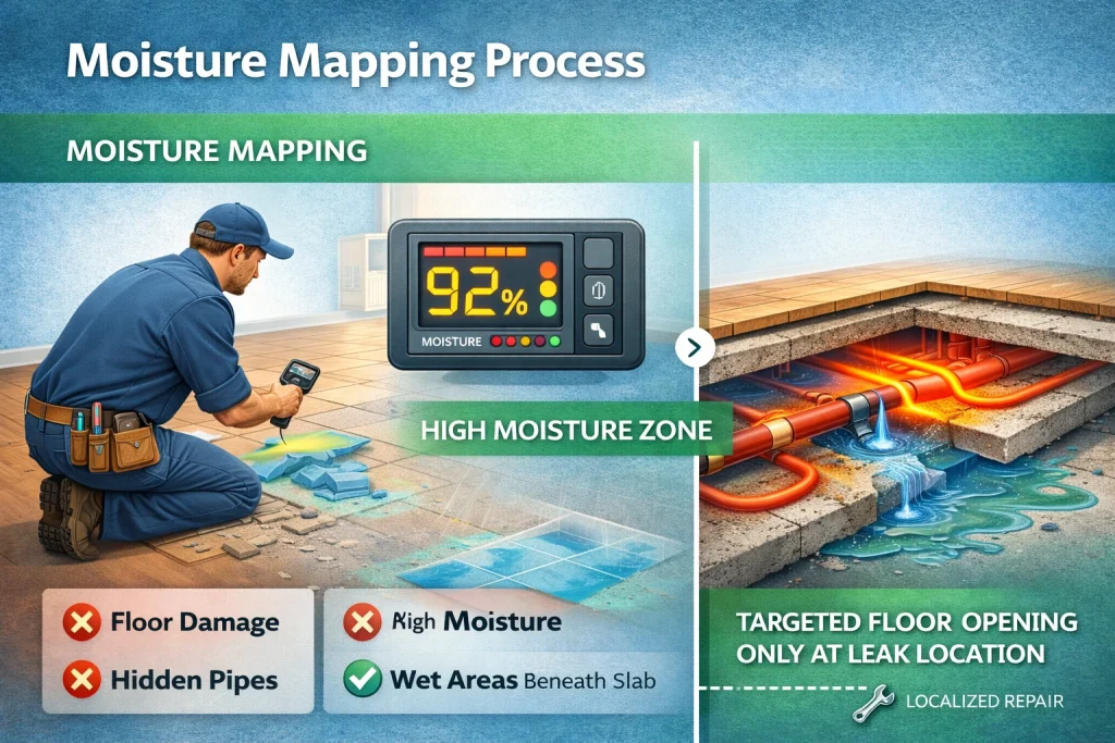 moisture mapping process
