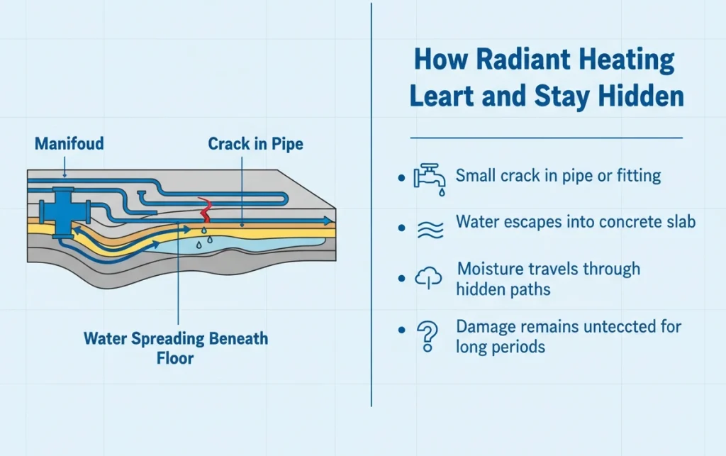 How Radiant Heating Leaks Start and Stay Hidden
