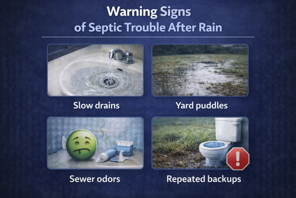 warning signs of septic system