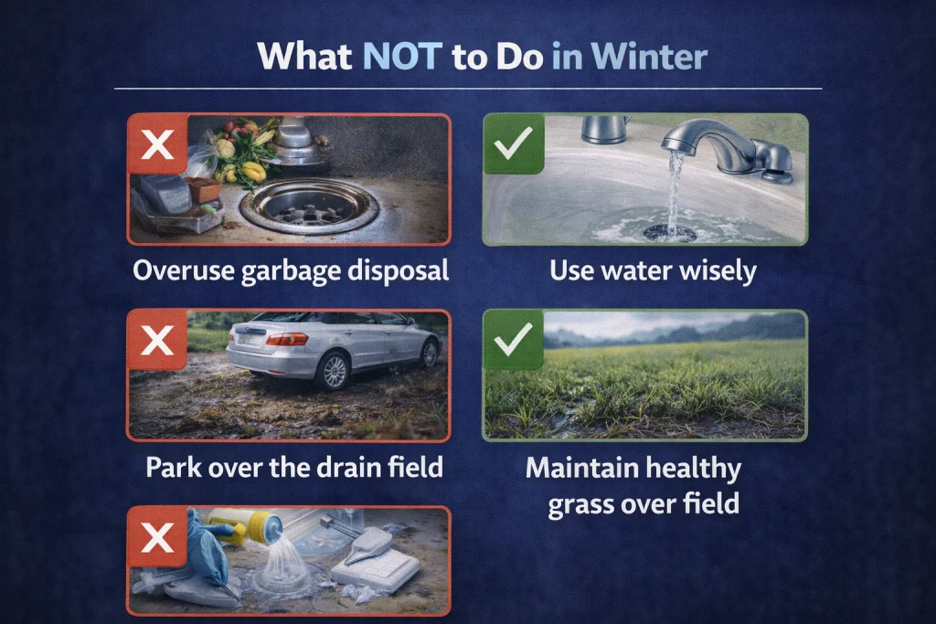 warning signs of septic system