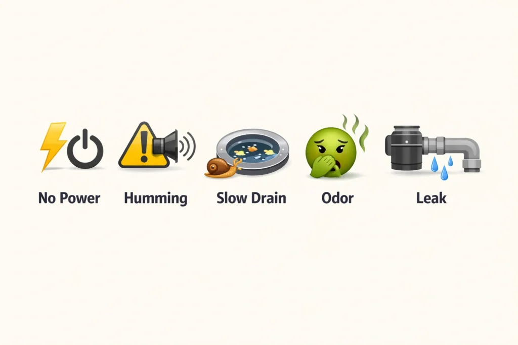 Common garbage disposal issues explained