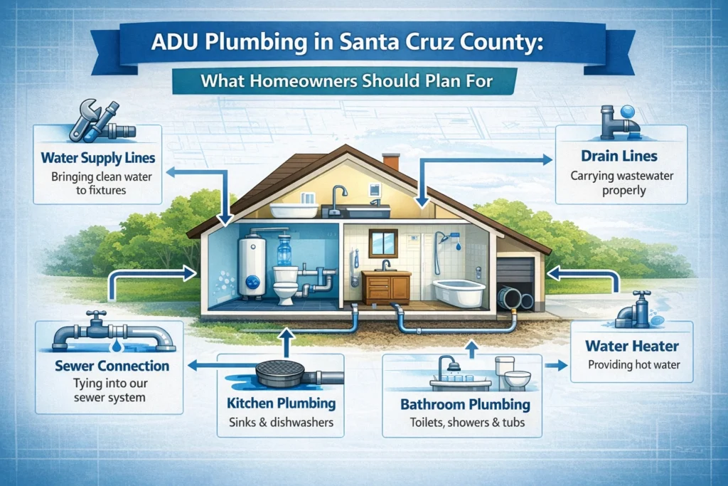 Plumbing guide for ADUs in Santa Cruz