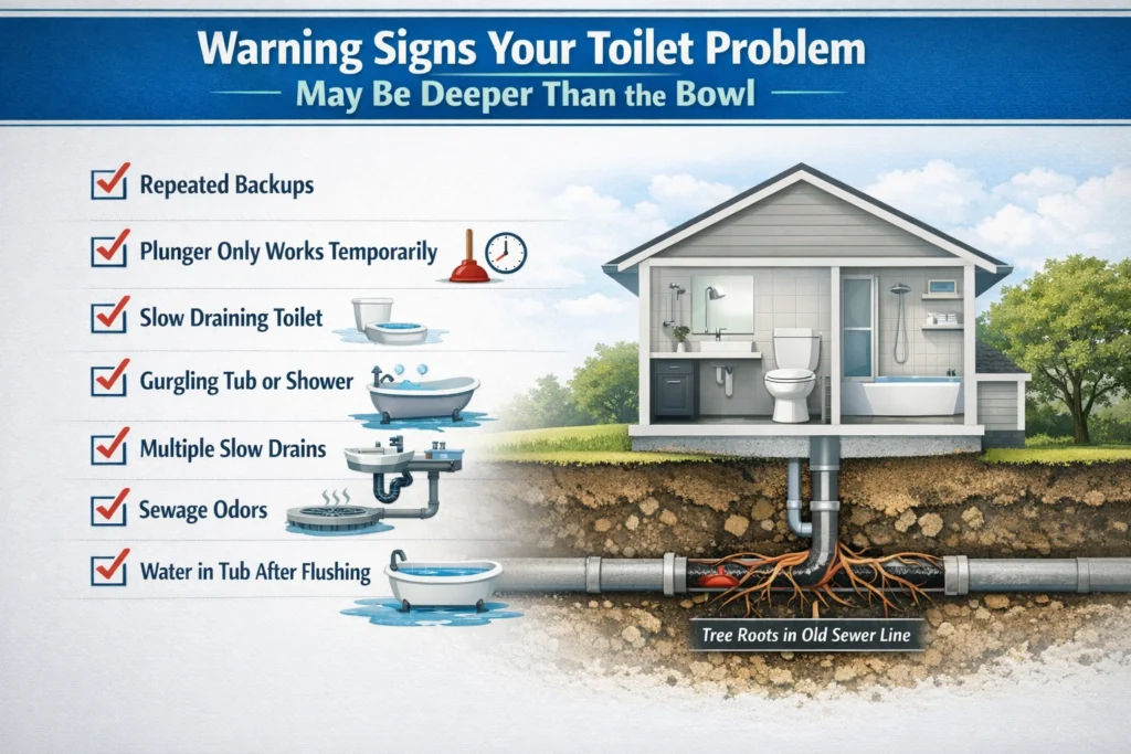 warning signs of deeper plumbing problems like main line issue
