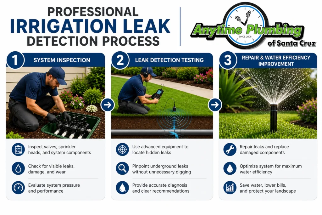 irrigation leak detection in santa cruz