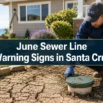 june sewer line warning signs in santa cruz