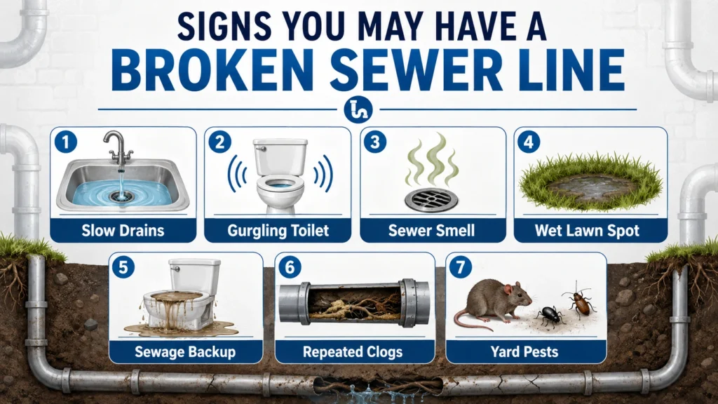 signs you may have a broken sewer line