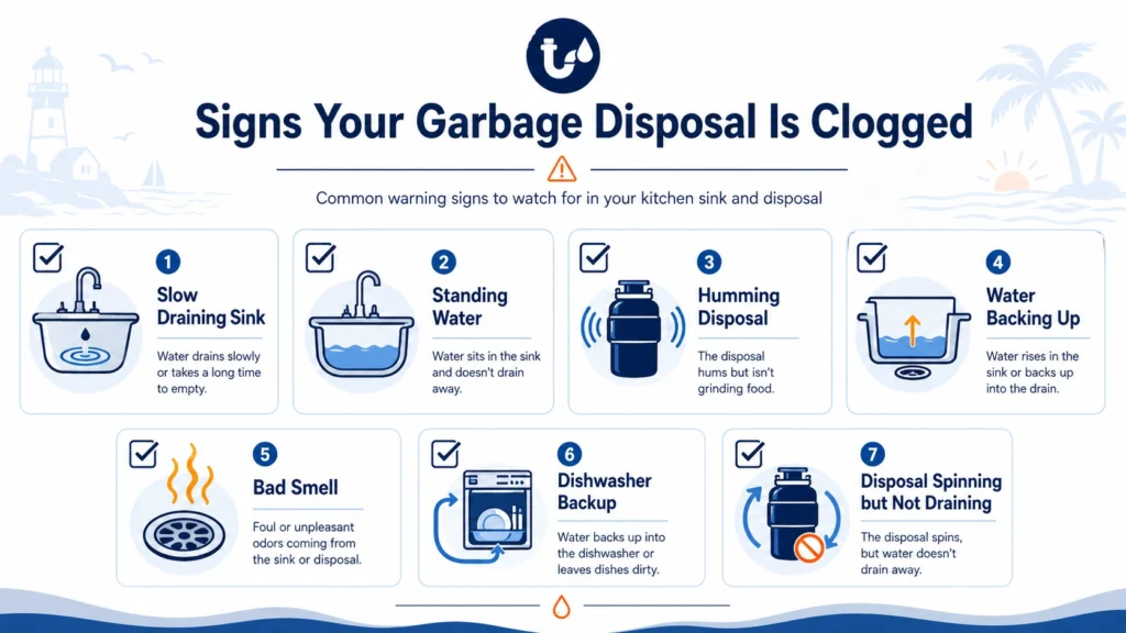 signs your garbage disposal is clogged