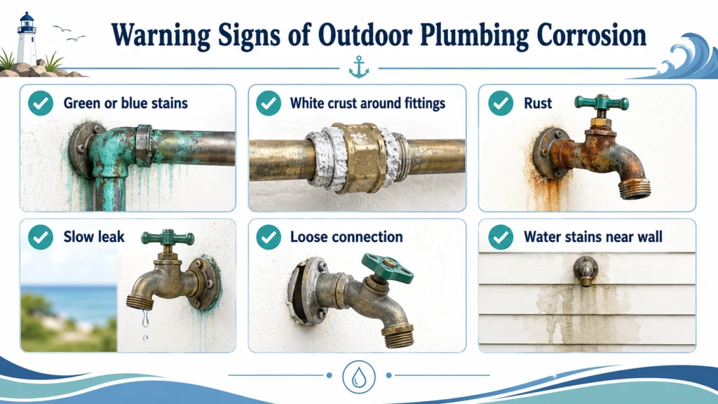 warning signs of outdoor plumbing corrosion