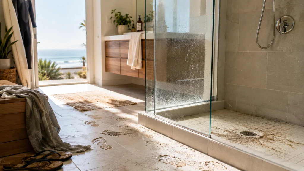 How Sand, Salt, and Debris Get Into Shower Drains