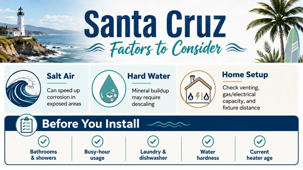 Santa Cruz Factors Salt Air, Hard Water, and Coastal Homes