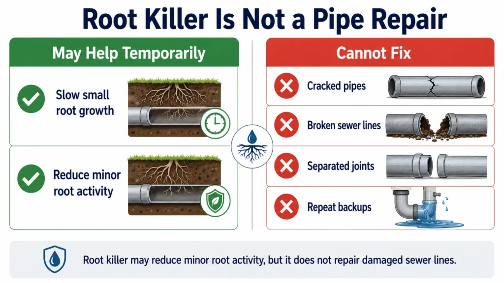 root killer is not a pipe repair
