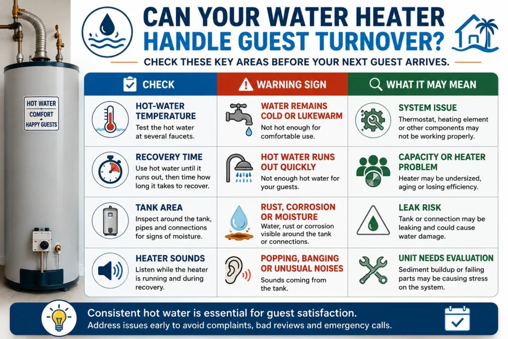 can your water heater handle guest turnover
