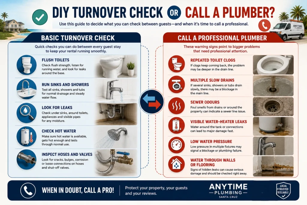 diy turnover check or call a plumber