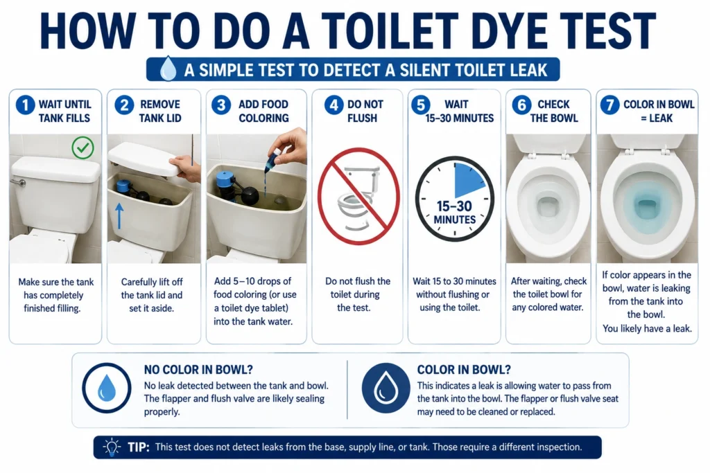 how to do a toilet dye test
