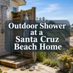 outdoor shower at santa cruz home
