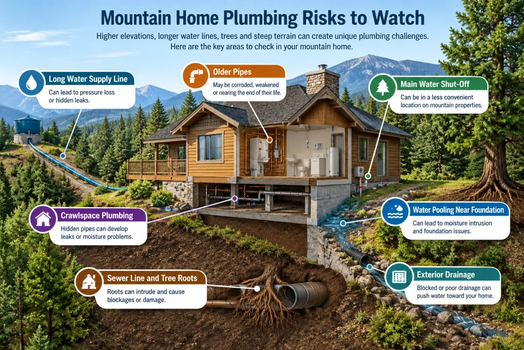 Mountain Home Plumbing Risks at a Glance