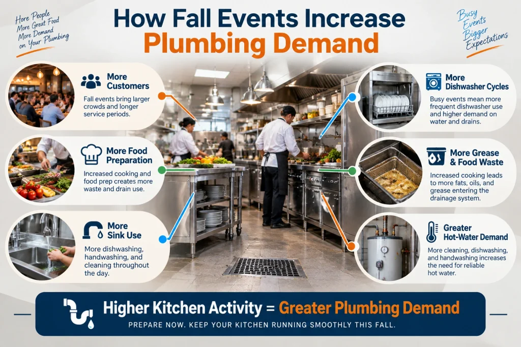 Why Fall Events Put More Pressure on Commercial Kitchen Plumbing