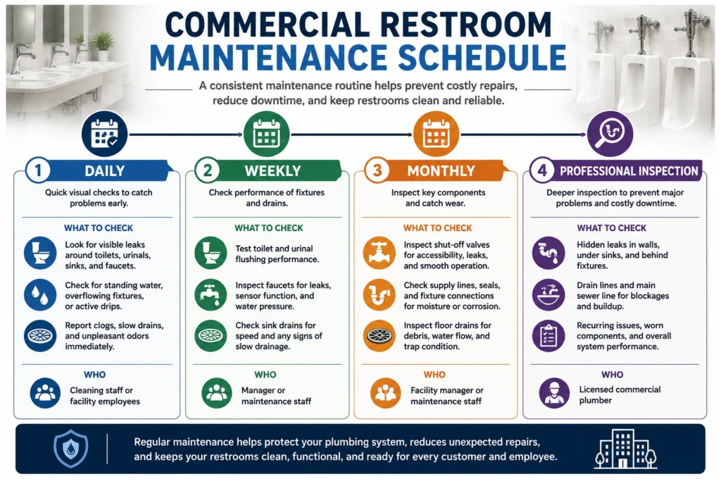 commercial restroom maintenance schedule