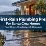 First-Rain Plumbing Prep by the Coast