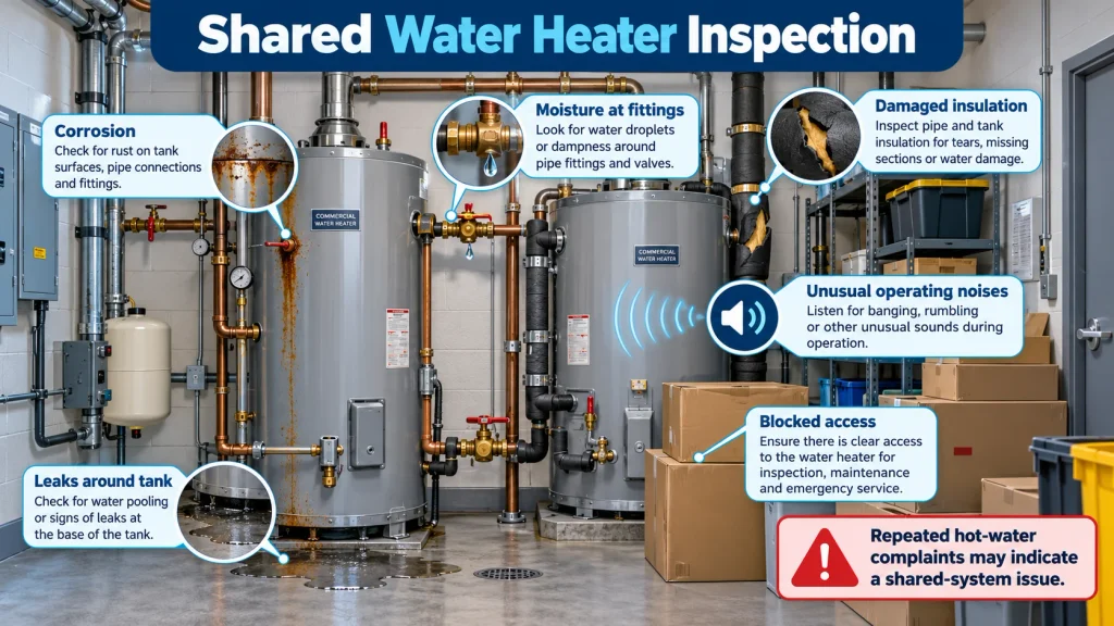 Shared Water Heater Inspection Infographic